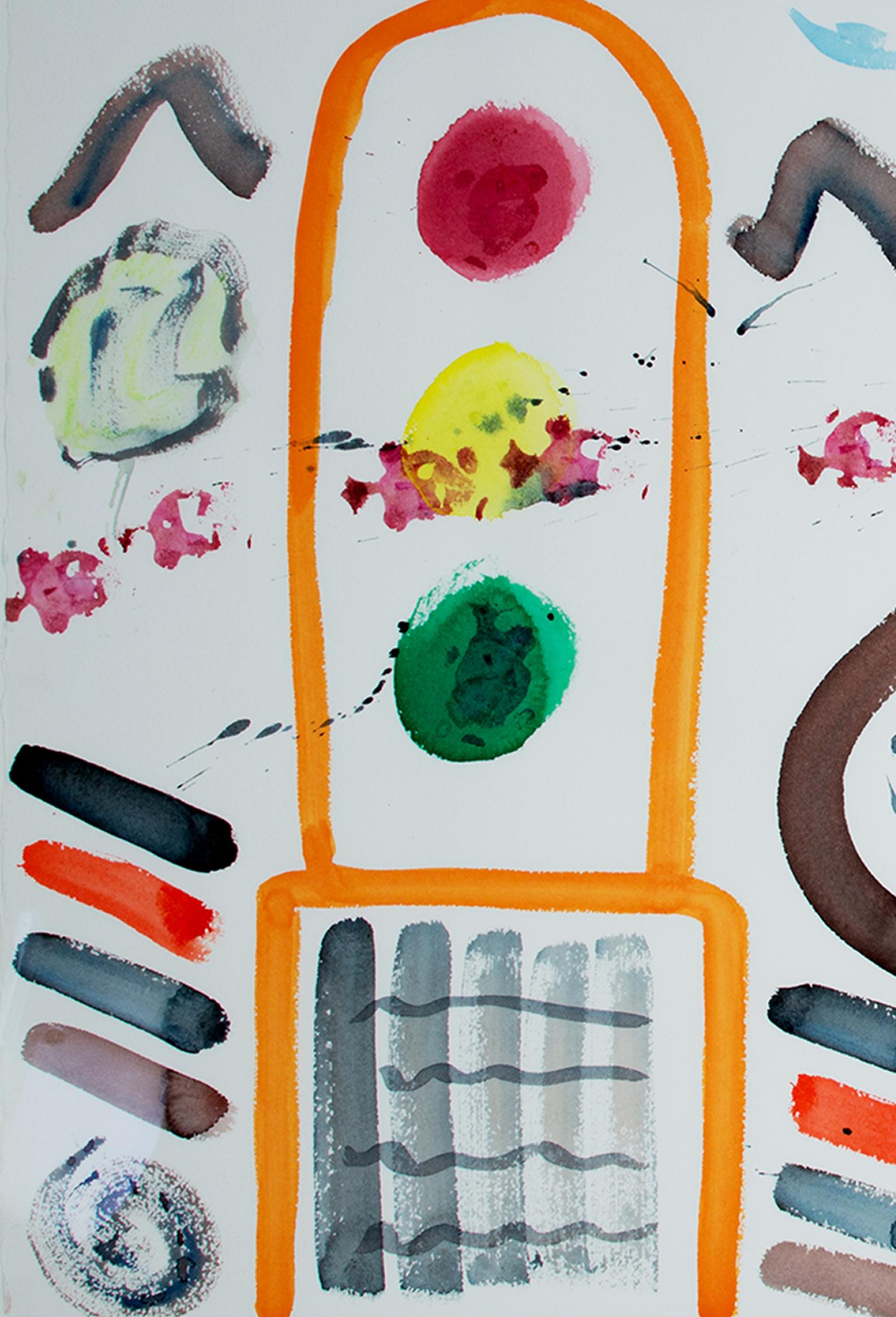 „Radiator Trouble - Artist Convergence-“, „ Original-Aquarell von David Barnett im Angebot 3