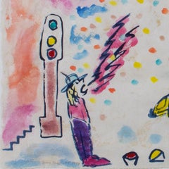 "Impressions of Mexico City: Chicklets, Anyone?" Watercolor by David Barnett