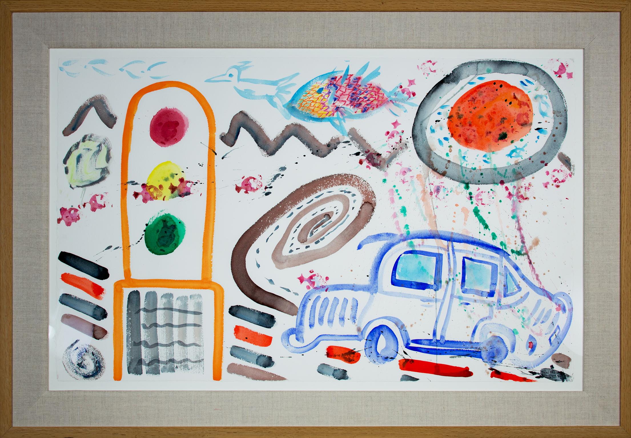 „Radiator Trouble - Artist Convergence-“, „ Original-Aquarell von David Barnett im Angebot 5