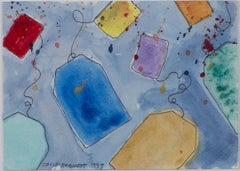 „Boston Tea Part Invites II“, Original Aquarell/Tinte signiert von David Barnett