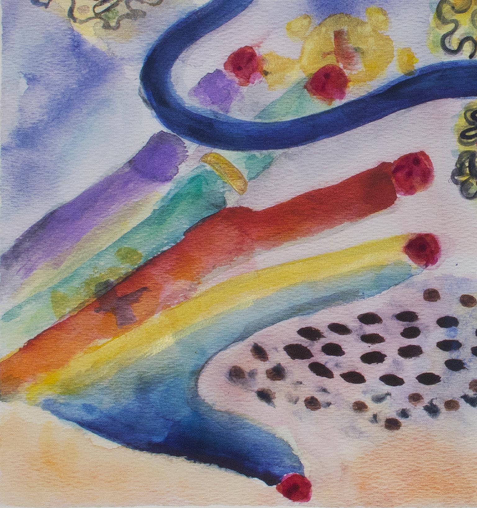 „Black Beans & Brains II“, Original, farbenfroher surrealistischer Originalschmuck, signiert von David Barnett im Angebot 2