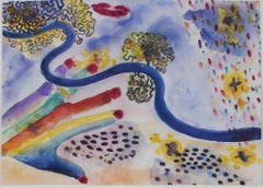 "Black Beans & Brains II, " Original Colorful Surrealist signed by David Barnett