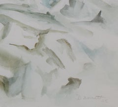 "Lake Michigan Rocks, " Original Abstract Watercolor signed by David Barnett