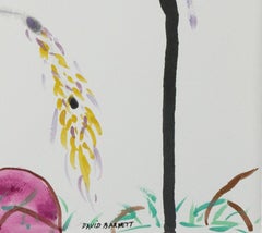 "Bird Disguised as Giacometti II, " Original Mixed Media signed by David Barnett