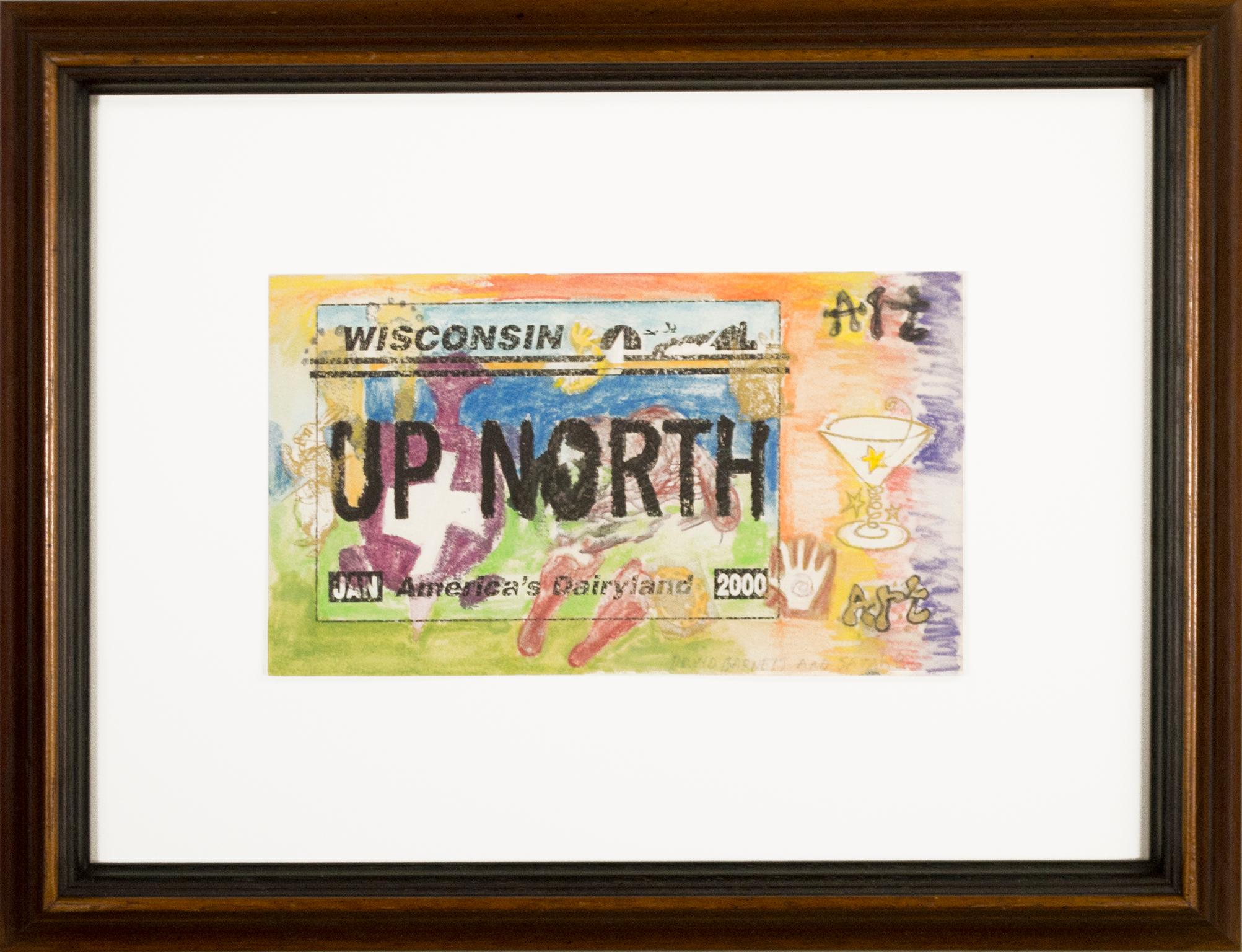 « Up North Wisconsin: Morph Dog, Rabbit, & Beaver », par David & Sarah Barnett - Beige Abstract Drawing par David Barnett