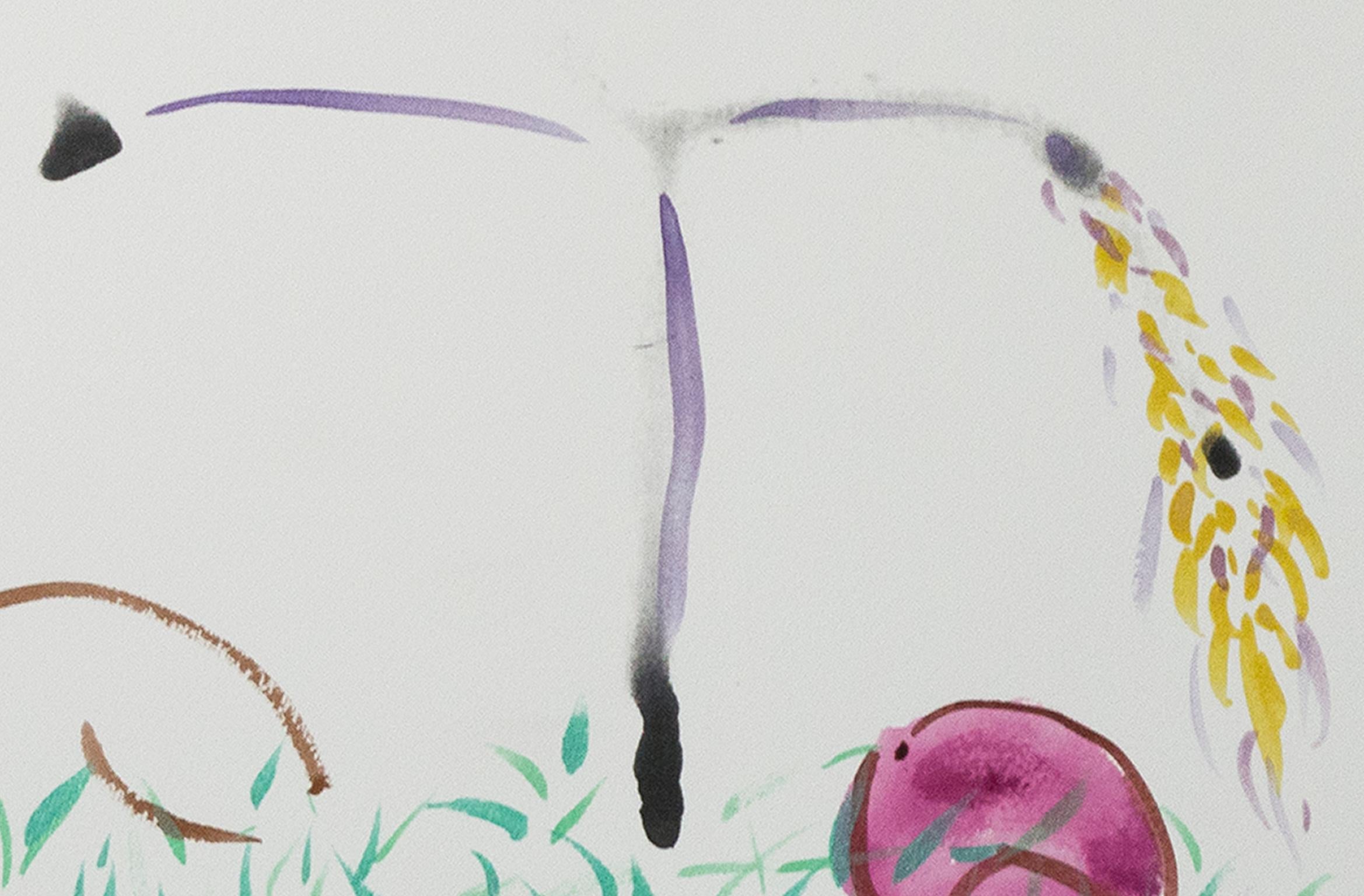 « Bird Disguized as Giacometti II », œuvre originale en techniques mixtes signée par David Barnett en vente 2