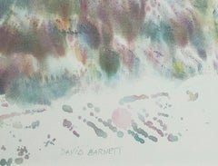 "Midnight Mediterranean Shore Reflections Under the Stars, " by David Barnett