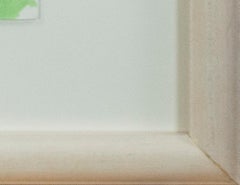 "Oasis dans une forêt irisée", aquarelle miniature signée par David Barnett.