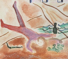 "Una Pata Arriba Revisted", inchiostro originale, acquerello e acrilico