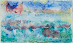 „Saltwater at the Stateroom Window“, Original-Aquarell, signiert von David Barnett