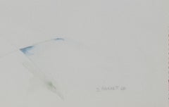 « Paysage avec verres », aquarelle abstraite originale signée par David Barnett