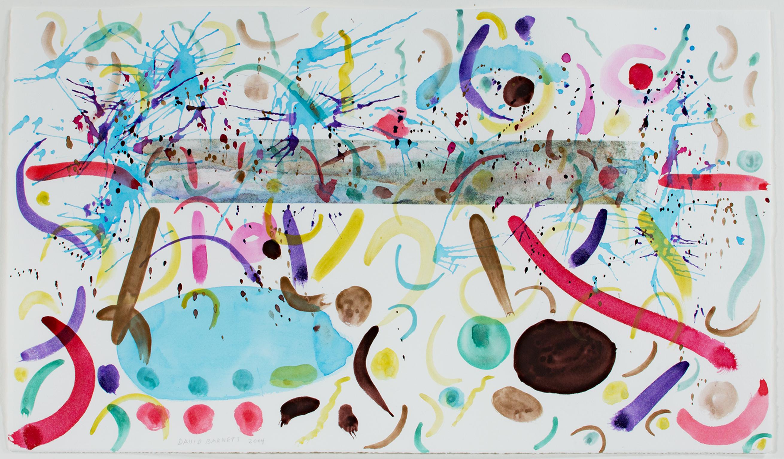 « Hemage to Debra Lyn, New Horizon in Media Shower », aquarelle de David Barnett