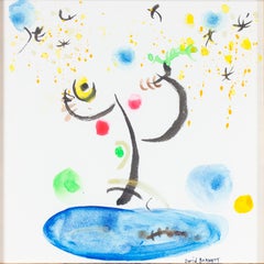 "Homage to Miro: Jwa Practicing Yoga Disguised as a Bird, " by David Barnett