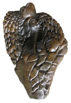 "Protecting Family," Original Stone African Sculpture signed by Gerald Takawira