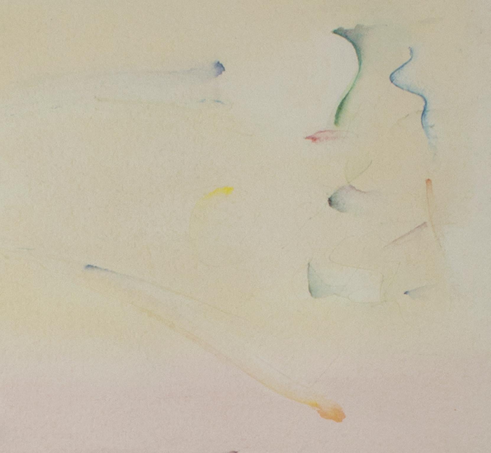„Land, Meer und Himmel“, abstraktes Aquarell, signiert von David Barnett im Angebot 2