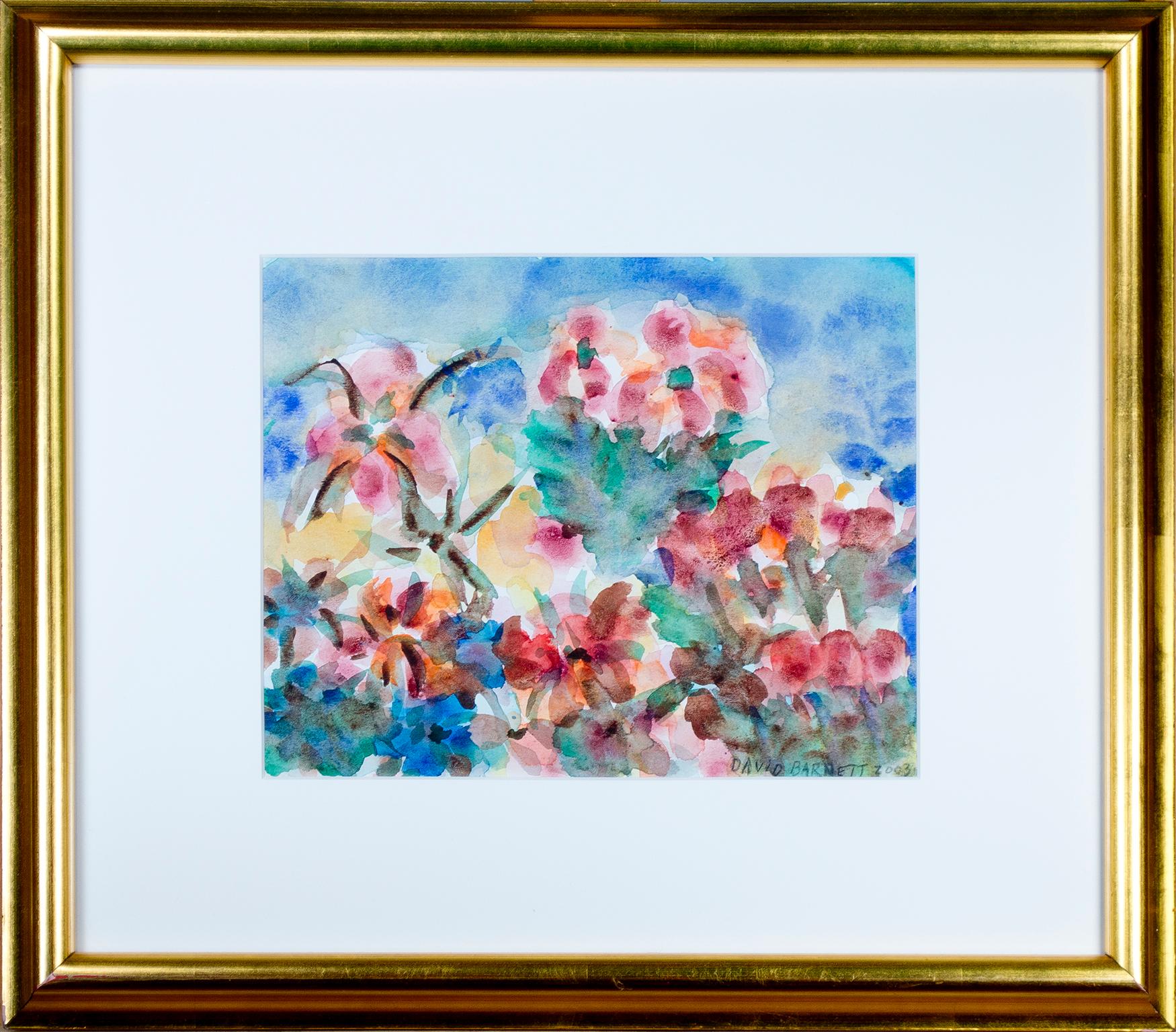 Aquarelle impressionniste originale « Floral Fantasy » signée par David Barnett en vente 3