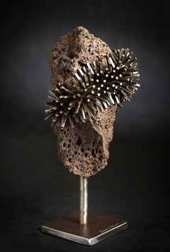 "Moonstone, " Steel & Stone signed by Dennis Robert