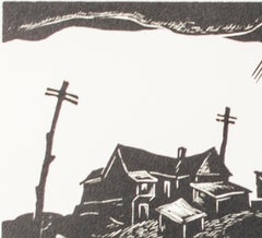 "Road to Cripple Creek, Colo., " Wood Engraving by Gerhard H. Bakker