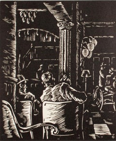 ""Hotel Lobby", Linoleum-Schliff von Alexander Tillotson