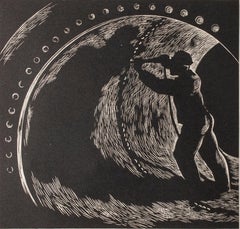 "Underground, " Wood Engraving by Gerhardt H. Bakker