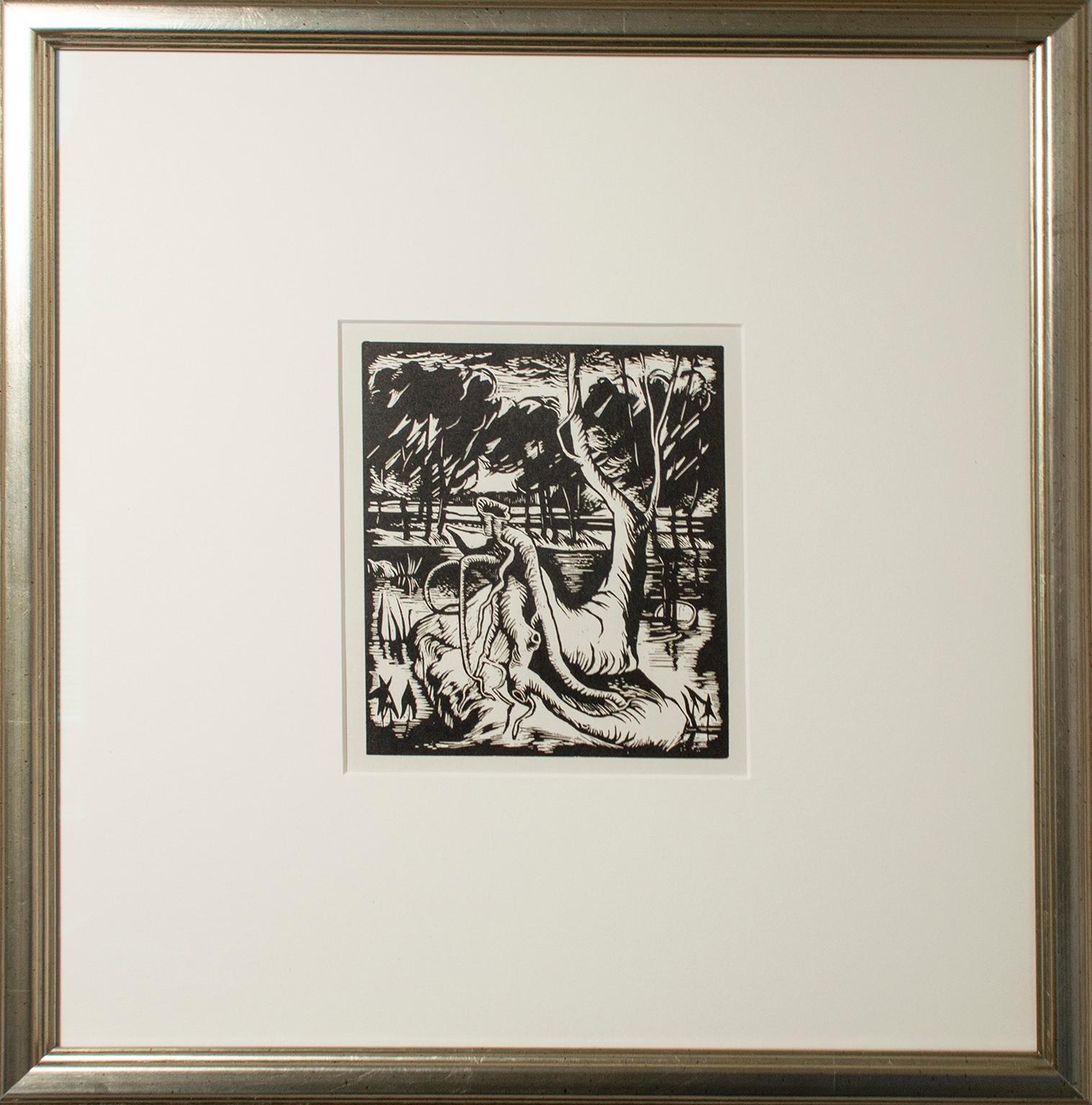 « Flood Waters », gravure de paysage en bois de Harold Wescott en vente 4