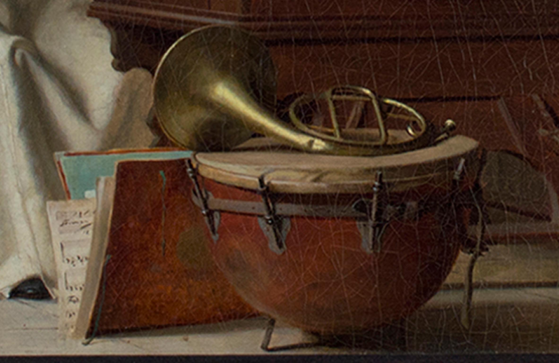 „The Concert“, Öl auf Leinwand, Porträt von Monken, die Instrumente spielen, Öl im Angebot 1