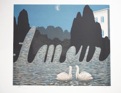 « L'Art de la conversation » (L'Art de la conversation):: Litho d'après René Magritte