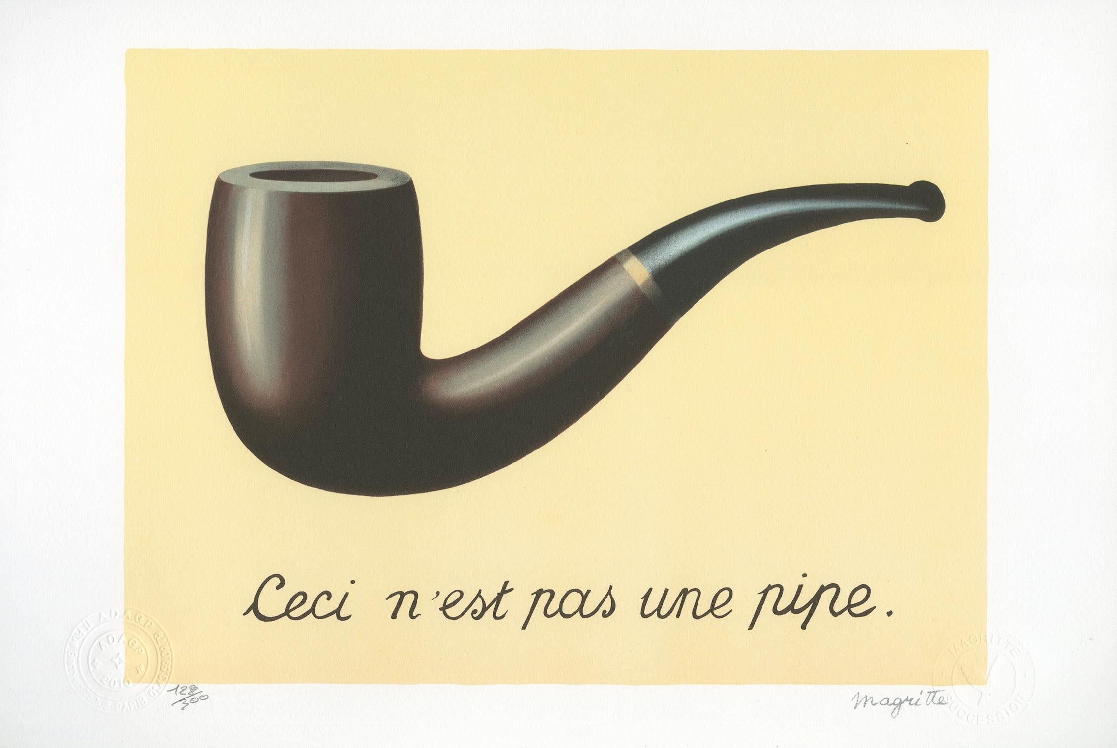 René Magritte Still-Life Print - "La Trahison des Images (The Treachery of Images), " Litho after Rene Magritte