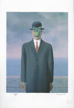 „Le Fils de l'Homme (Der Sohn des Mannes), Litho nach Gemälde von Rene Magritte