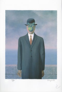 "Le Fils de l'Homme (Il figlio dell'uomo)", litografia su dipinto di Rene Magritte