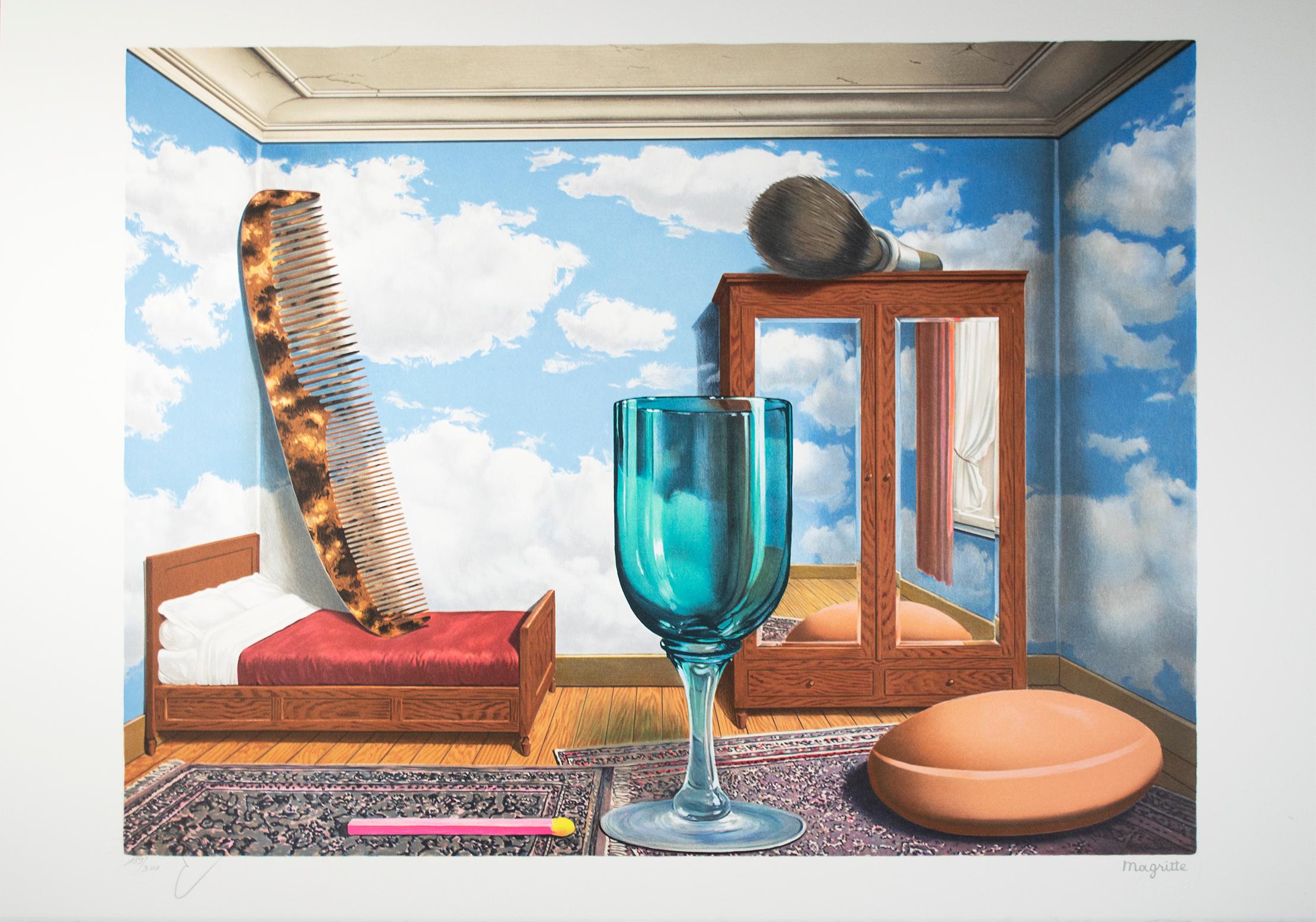 "Les valeurs personnelles (Personal Values)," Lithograph after Rene Magritte