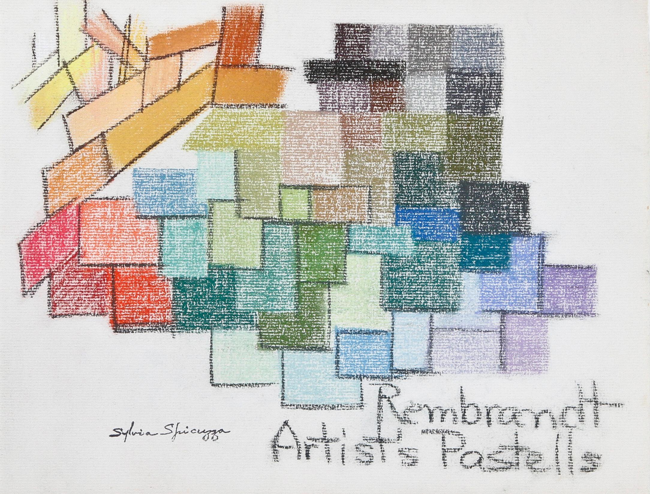 "Rembrandt Artist's Pastells", dessin au pastel original de Sylvia Spicuzza