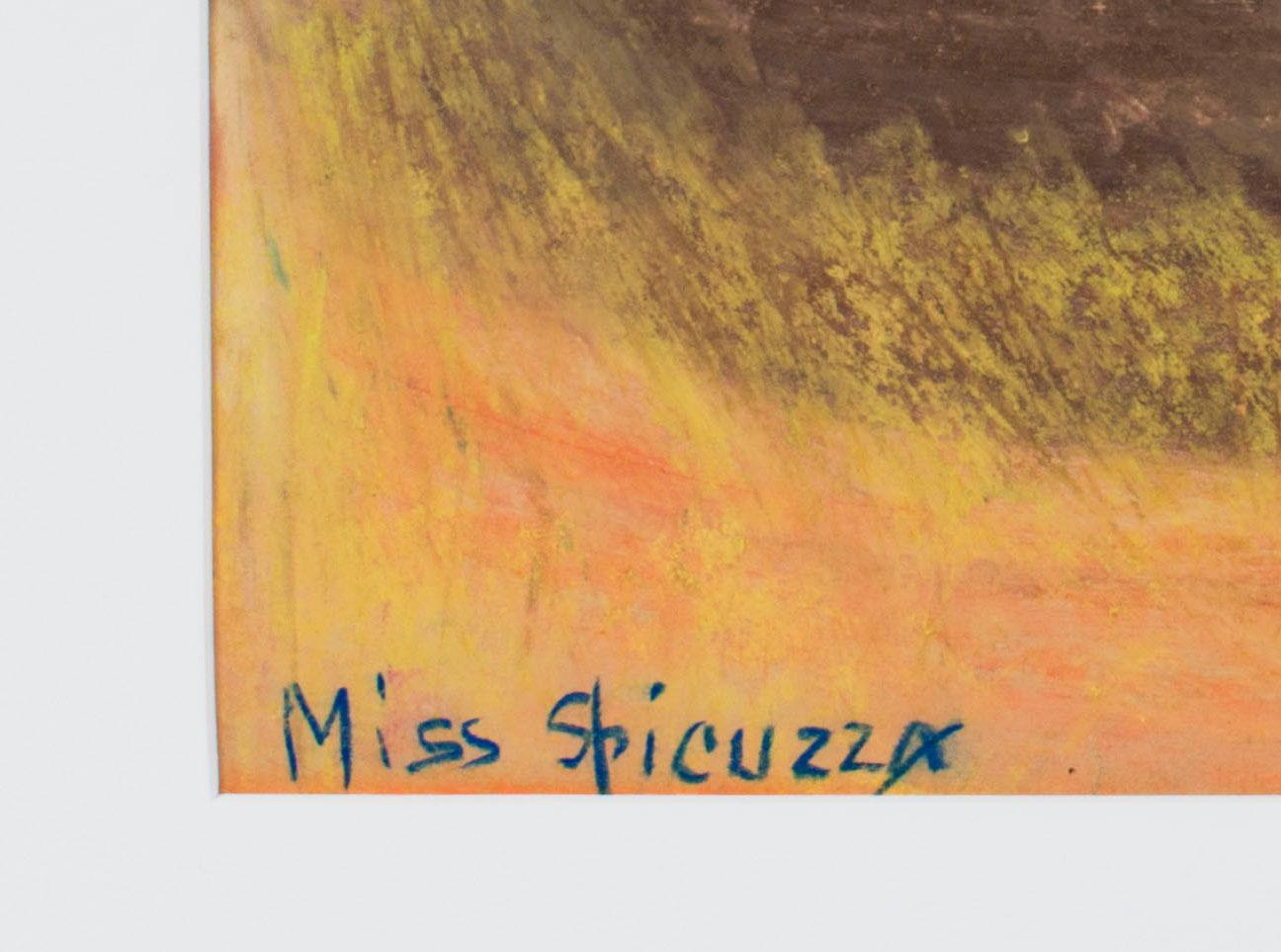 In this composition, Sylvia Spiczza works in the manner of color field artists like Mark Rothko and Helen Frankenthaler, presenting a gradation of colors shifting from yellow to red to green. It is an exploration of the expressive qualities of color