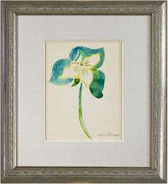 "Trillium" original watercolor painting by Sylvia Spicuzza