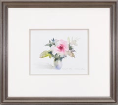 'Cabbage Rose' Original watercolor signed by Craig Lueck