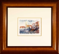 'Grand Canal With Gondolas' Original watercolor signed by Craig Lueck