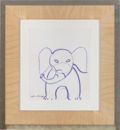 'Elephant' Pastel on Cream Wove Paper