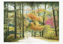 'Early Fall' original color lithograph, signed in pencil