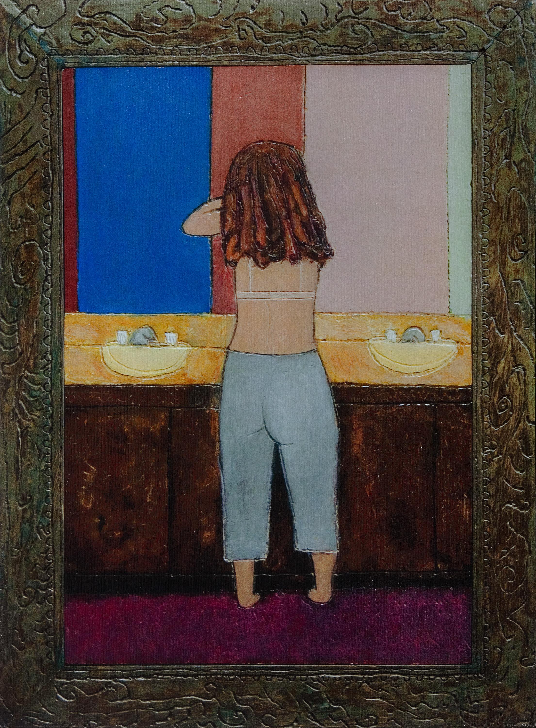 "Getting Ready" giclee woman modern morning people home archival reproduction - Art by Robert Richter