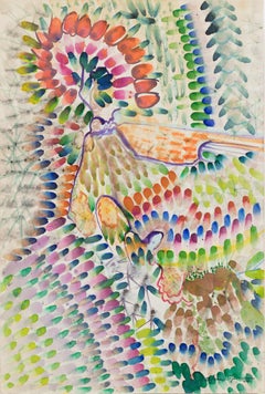 'Abstraction' Original Watercolor Signed by Artist