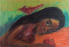 'Spirito non in volo' pastello originale firmato