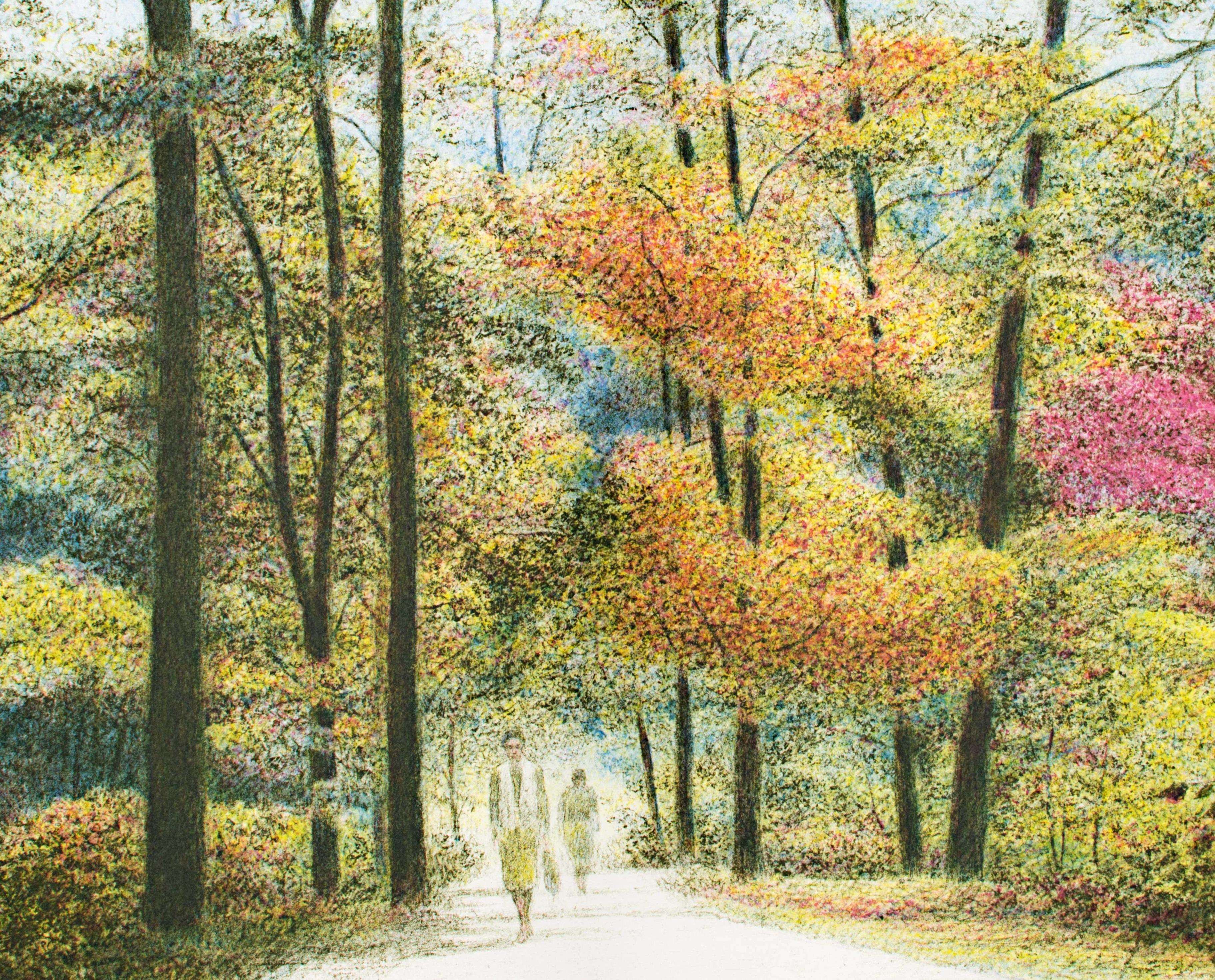 'Early Fall' original color lithograph, signed in pencil - Art by Harold Altman
