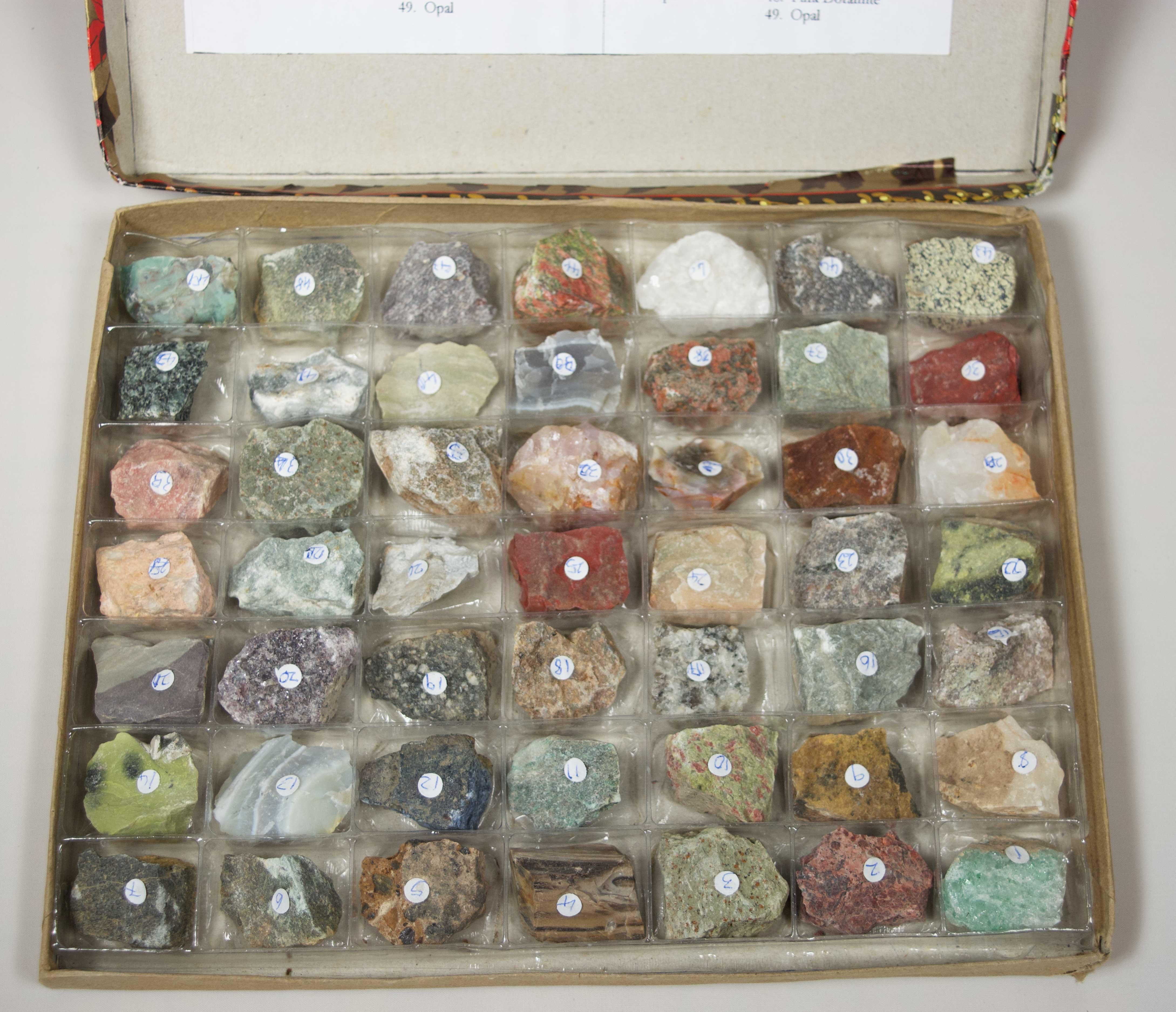 49 Shona Stone Samples with Specimen Box - Mixed Media Art by Unknown