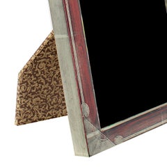 " Marco de fotos hecho a mano con hoja de oro blanco de 12 quilates, " Madera 4 x 6 pulg. creado en Rumanía