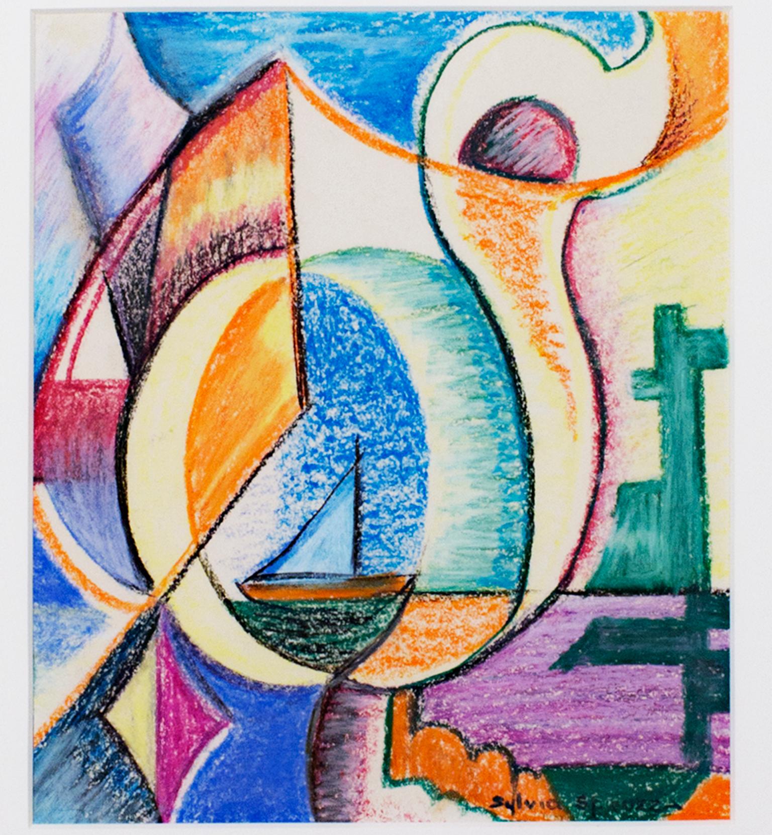 abstract crayon art