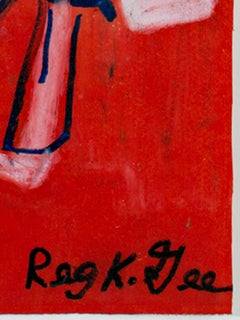 "3AM Sleepwalking Composer, " Oil Pastel signed by Reginald K. Gee