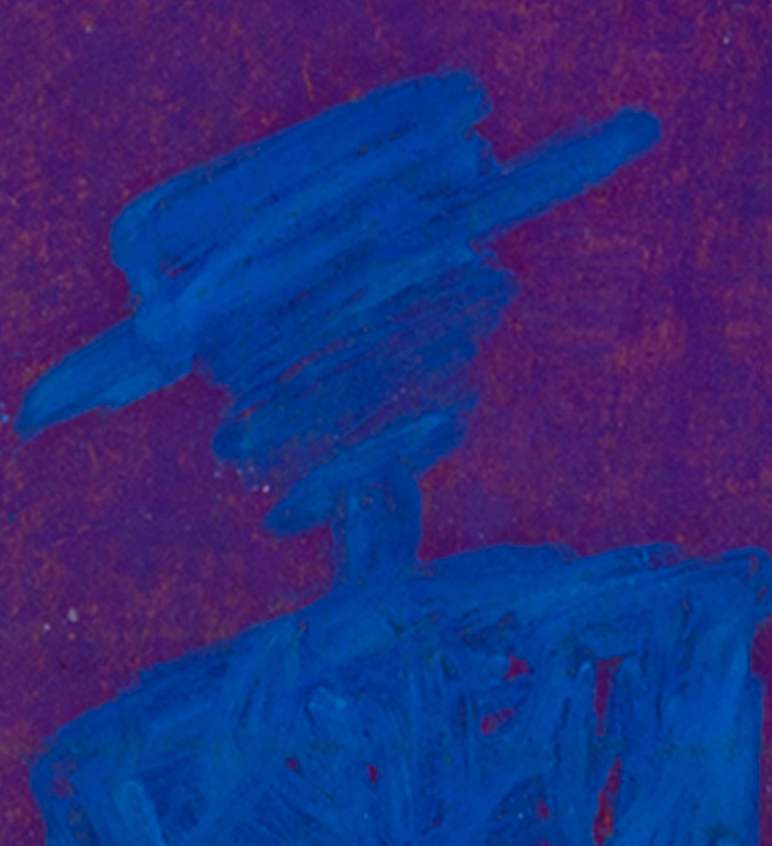 « Two Citizens », « Figurative Oil Pastel on Grocery Bag » signé par Reginald K. Gee en vente 2