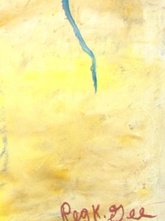 "Upside Down Couple Strolling To Lunch, " Oil Pastel signed by Reginald K. Gee