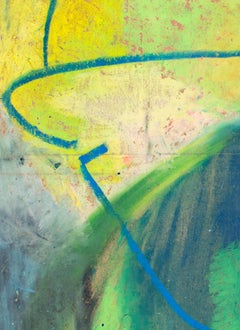 "Ulsto, " Abstract Figurative Oil Pastel signed by Reginald K. Ge