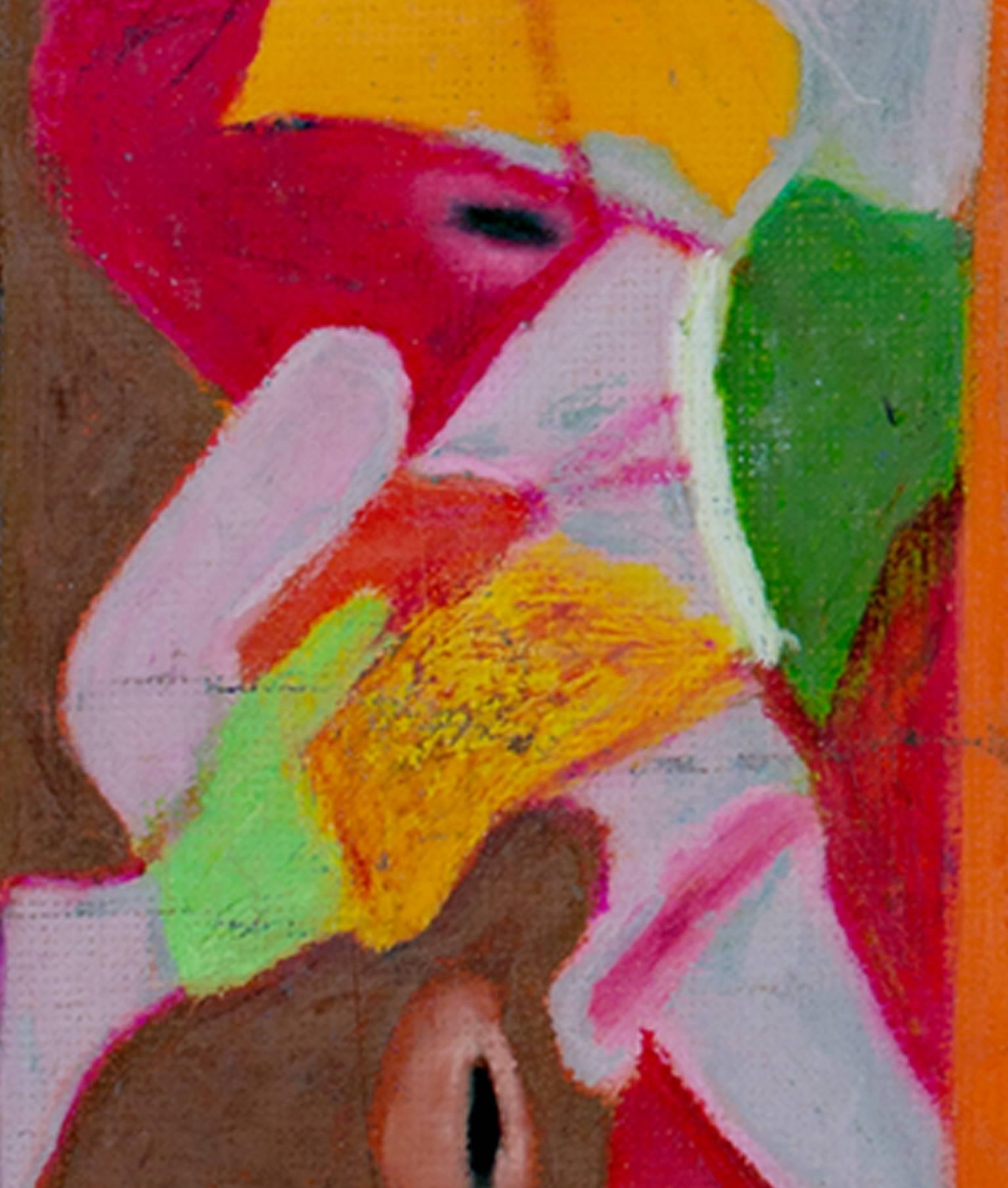 „I Don't Know Either“, Öl, Pastell auf Leinwand, Abstrakt, von Reginald K. Gee im Angebot 3